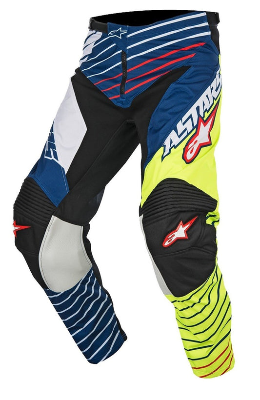 ALPINES. RACER BRAAP PANT 527 YELLOW FLUO BLUE 3721417