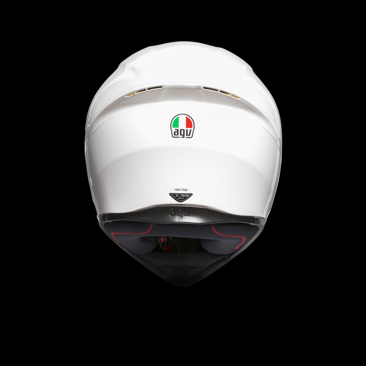 K1 AGV SOLID 001 WHITE GLOSS