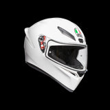 K1 AGV SOLID 001 WHITE GLOSS