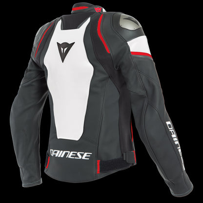 RACING 3 D-AIR LEATHER JACKET A66 BLACK WHITE LAVA-RED
