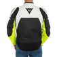 AGILE LEATHER JACKET 95C BLACK-MATT WHITE FLUO-YELLOW