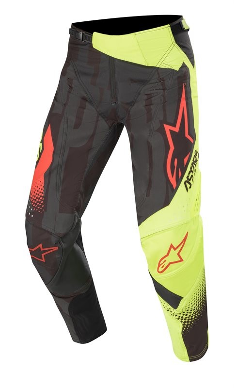 ALPINES. TECHSTAR FACTORY PANTS 1538 BLACK YELLOW FLUO RED (3721020)