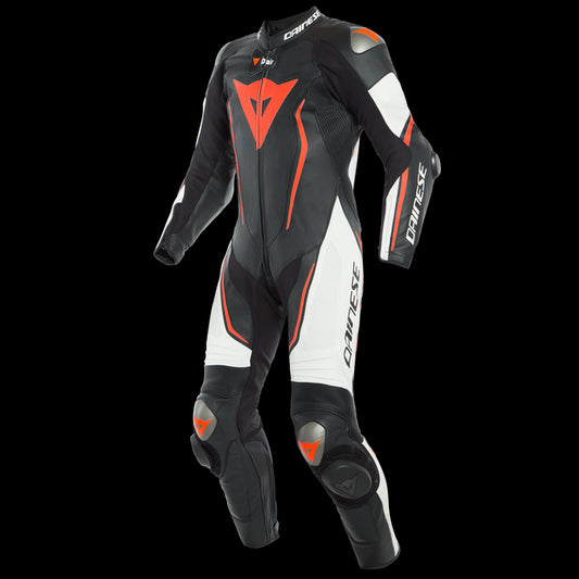 MISANO 2 D-AIR PERF. 1PC SUIT N32 BLACK WHITE FLUO-RED