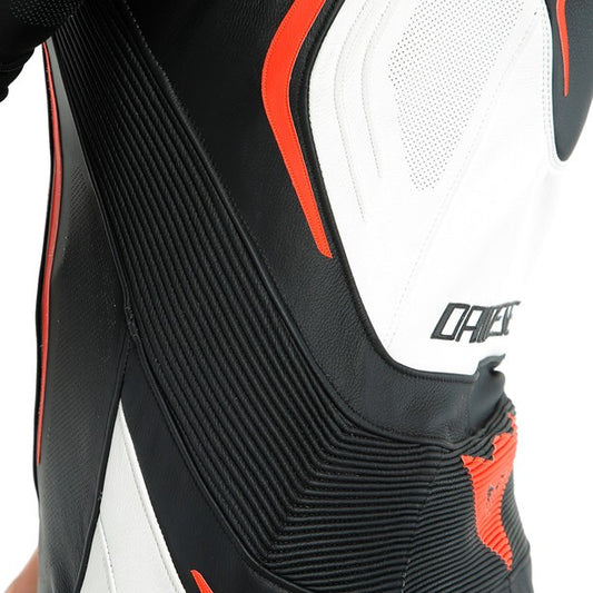 MISANO 2 D-AIR PERF. 1PC SUIT N32 BLACK WHITE FLUO-RED