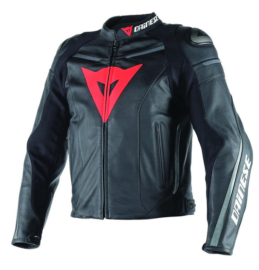 SUPER FAST PERF. LEATHER JACKET BLACK ANTRACITE